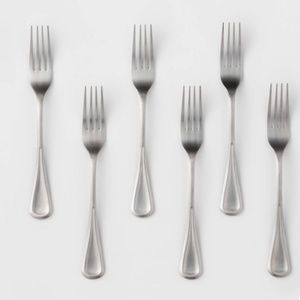 6pk Stainless Steel Olisa Satin Dinner Forks